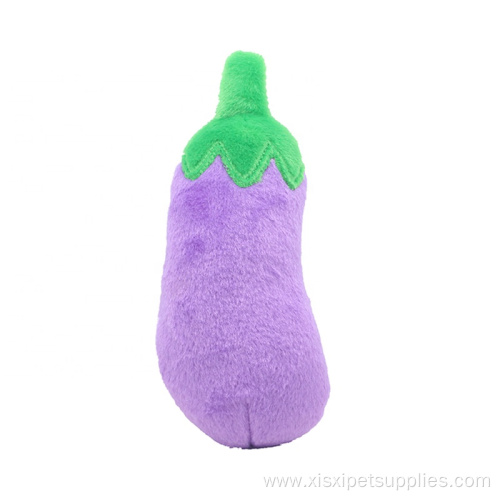 Cartoon Eggplant Animal Playing Plush Dog Toy